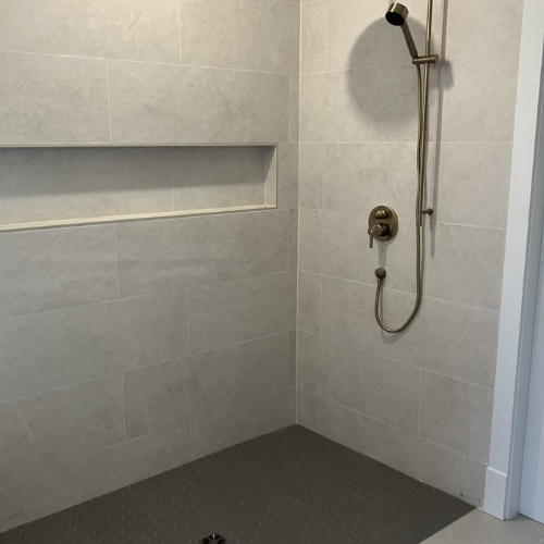 tile surround custom shower installation